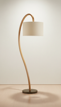 Oak arc floor light
