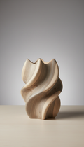 Sculptural Birch Wood Vase